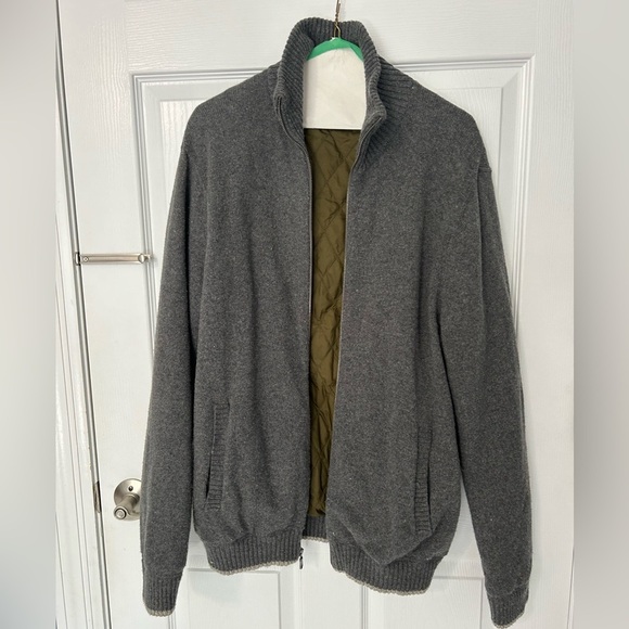Gap Men’s Gray Sweater Zip Up Jacket Size Large - Picture 1 of 5